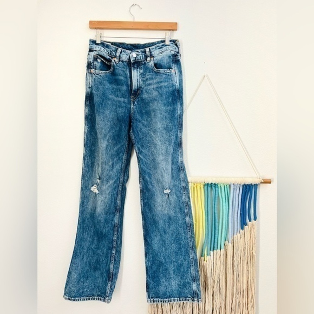 GAP Medium Blue Vintage Wash Flare Jeans